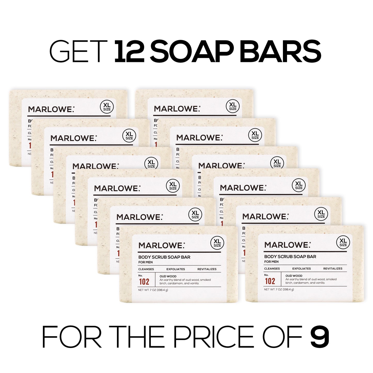 No. 102 Body Scrub Soap Bar - Oud Wood