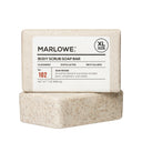 Marlowe Oud Wood scrub soap bar, natural bar soap with Oud Wood fragrance, shown in a close-up image.