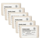 Set of six MARLOWE cedarwood and sea salt scrub soap bars, natural bar soap with exfoliating ingredients.