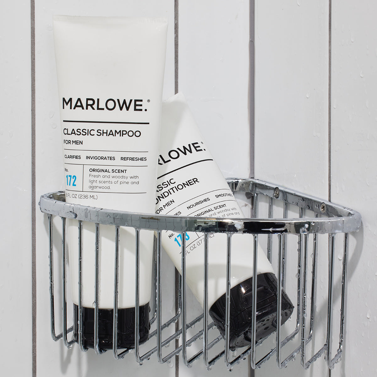 Marlowe. Classic Mens Shampoo and Conditioner Set, Clarifies, Invigorates and Refreshes Hair with Moisturizing Argan Oil & Coconut Oil, All Hair
