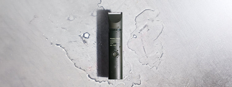 MARLOWE. Shave Cream taped to wall with black tape