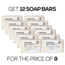 MARLOWE. Santal Scrub Soap Bar, natural bar soap with exfoliating texture, shown in a clean, minimalist packaging design.