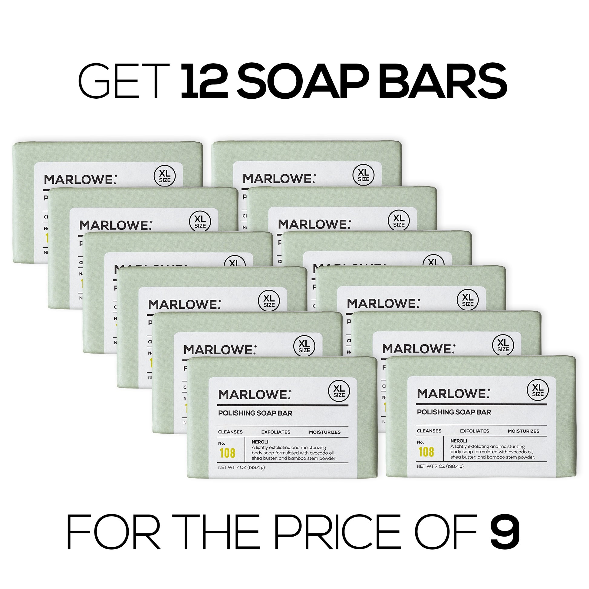 No. 108 Polishing Soap Bar - Neroli - MARLOWE Skin