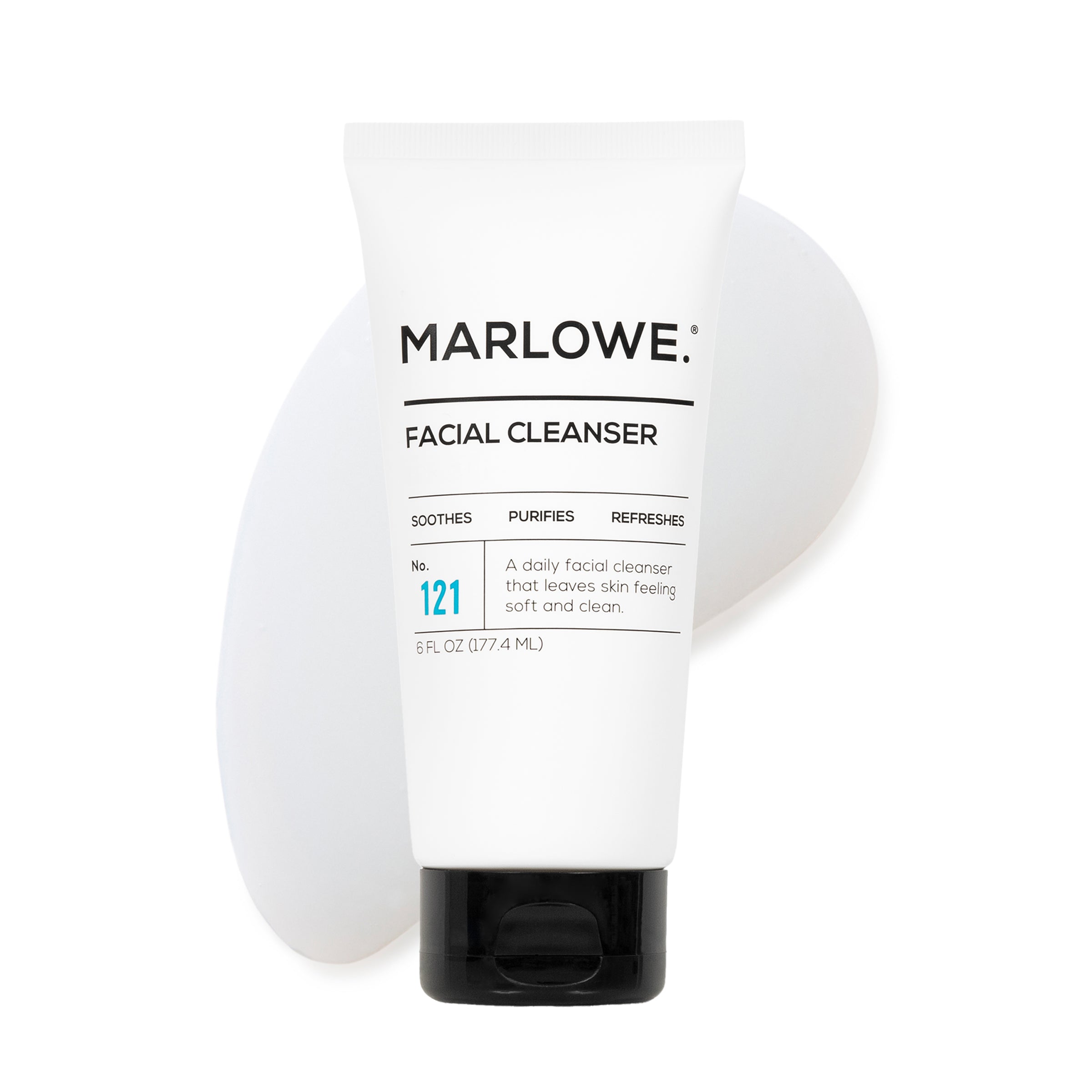 MARLOWE. No. 121 Facial Cleanser 6 oz, Daily Mens Face Wash with
