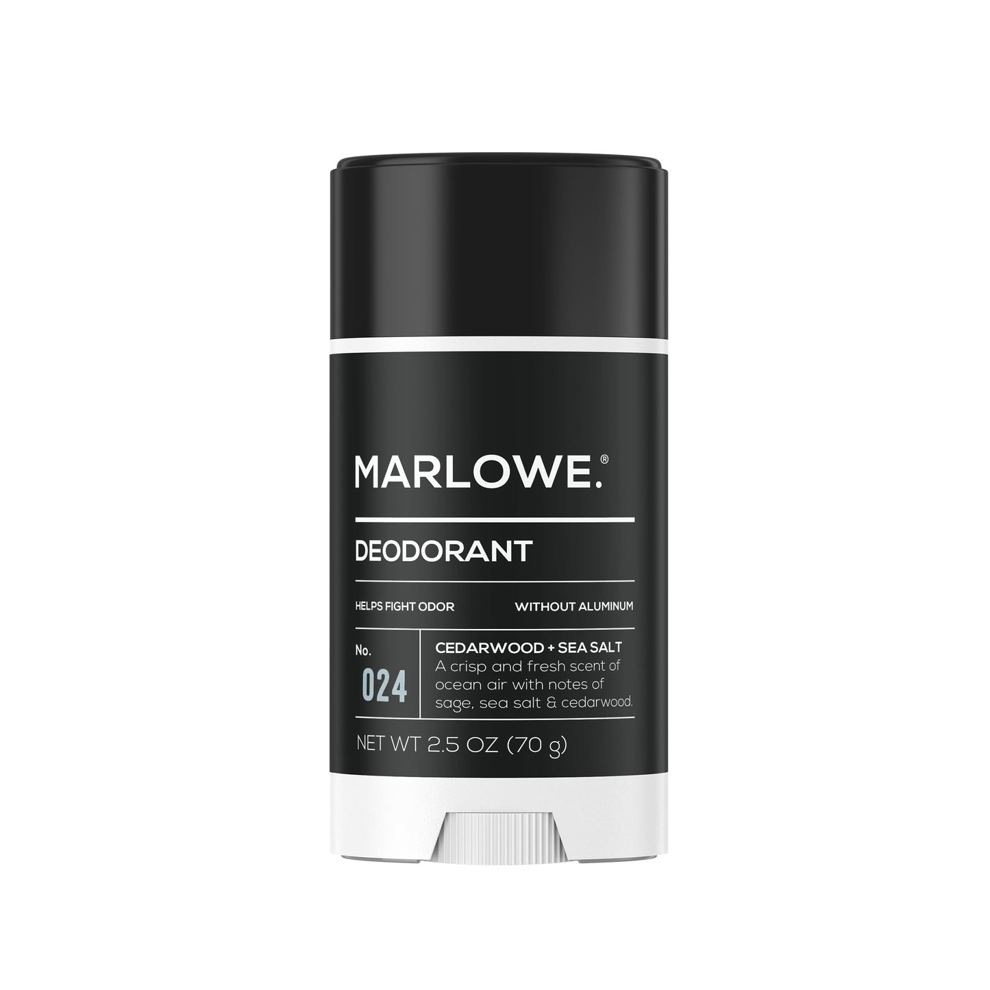 No. 024 Deodorant - 2.5 oz - Cedarwood + Sea Salt