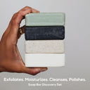 Marlowe soap bar discovery travel set with four natural, handcrafted soap bars in eco-friendly packaging.
