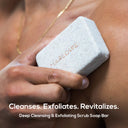 MARLOWE. Original Sage and Fir scrub soap bar with natural ingredients, showing a fresh, herbal soap on a white background.
