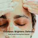 MARLOWE gentle foaming face cleanser in a pump bottle, showcasing a smooth, foamy texture for clean, refreshed skin.