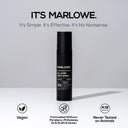 MARLOWE cedarwood and sea salt body spray bottle with a sleek design, highlighting natural ingredients and fresh scent.