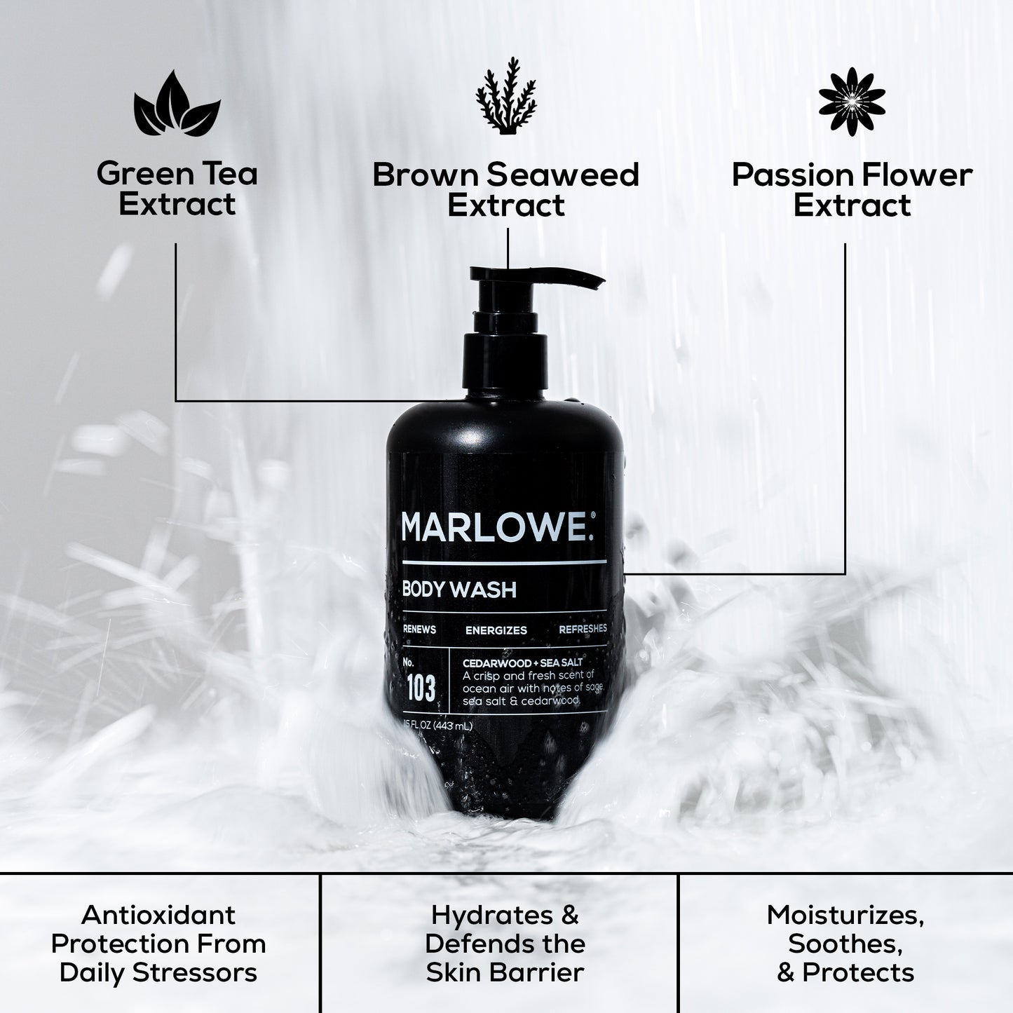 No. 103 Body Wash- Cedarwood + Sea Salt