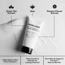 MARLOWE facial moisturizer for face with natural ingredients, smooth texture, and hydrating formula visible in the image.