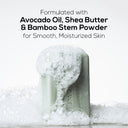 Neroli lightly exfoliating soap bar by MARLOWE. Natural ingredients in a sleek bar soap for gentle skin polishing.