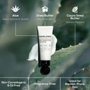 MARLOWE Daily Face Lotion with SPF 50 showing the creamy lotion and ingredients in a skincare jar.