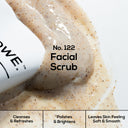 MARLOWE travel essentials set with facial scrub ingredients, including skincare products in a compact travel kit.