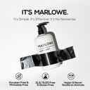 MarLOWE Santal body wash with a sleek bottle, showcasing the luxurious Santal fragrance for nourishing skin.