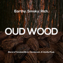 Marlowe Oud Wood Scrub Soap Bar with natural scent, featuring a dark brown soap with textured surface and aromatic oud fragrance.