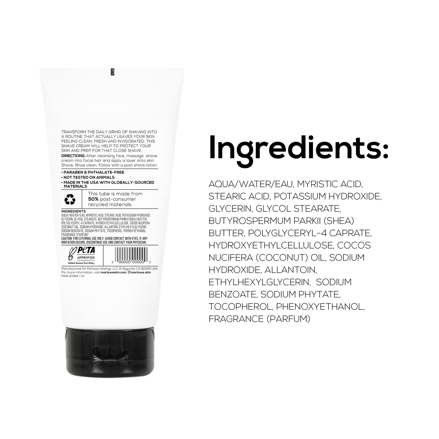 No. 141 Shave Cream 6 oz - MARLOWE Skin