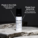 MARLOWE gentle foaming face cleanser in white packaging with blue accents, showcasing the product label and pump dispenser.