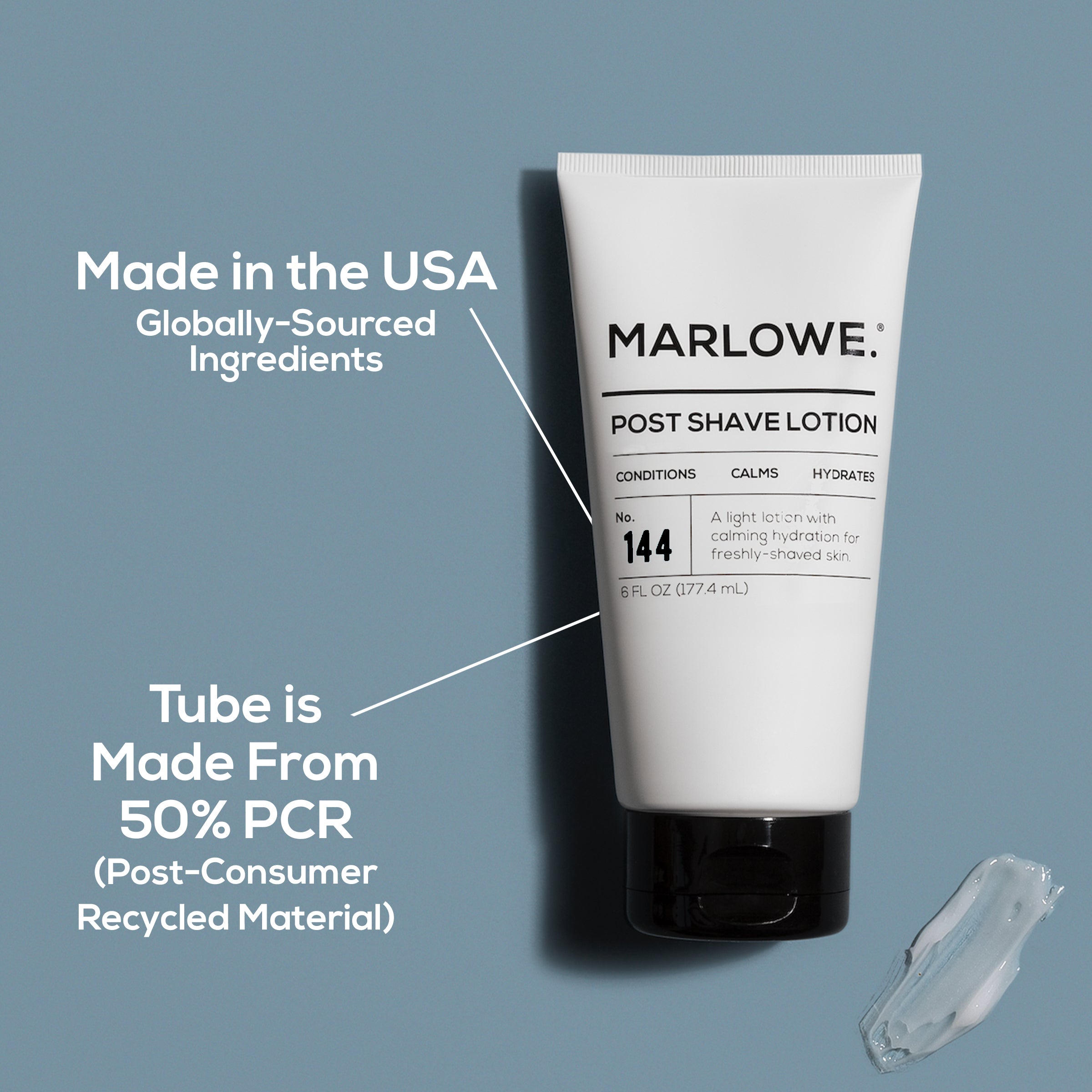 MARLOWE. No. 144 Post Shave Lotion 6 Oz, Aftershave for Men