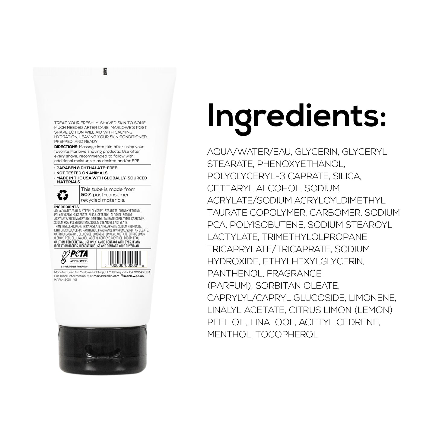 No. 144 Post Shave Lotion 6 Oz - MARLOWE Skin