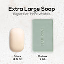 Marlowe Lightly Exfoliating Neroli Soap Bar with natural ingredients and textured surface for gentle skin polishing.