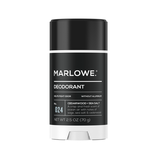 MARLOWE. No. 024 Cedarwood + Sea Salt Deodorant - Formulated Without Aluminum 2.5 oz