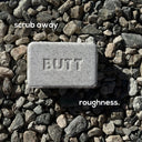 MARLOWE Butt Face dual-sided soap bar by Danny, featuring two different textures and colors, shown in a close-up image.
