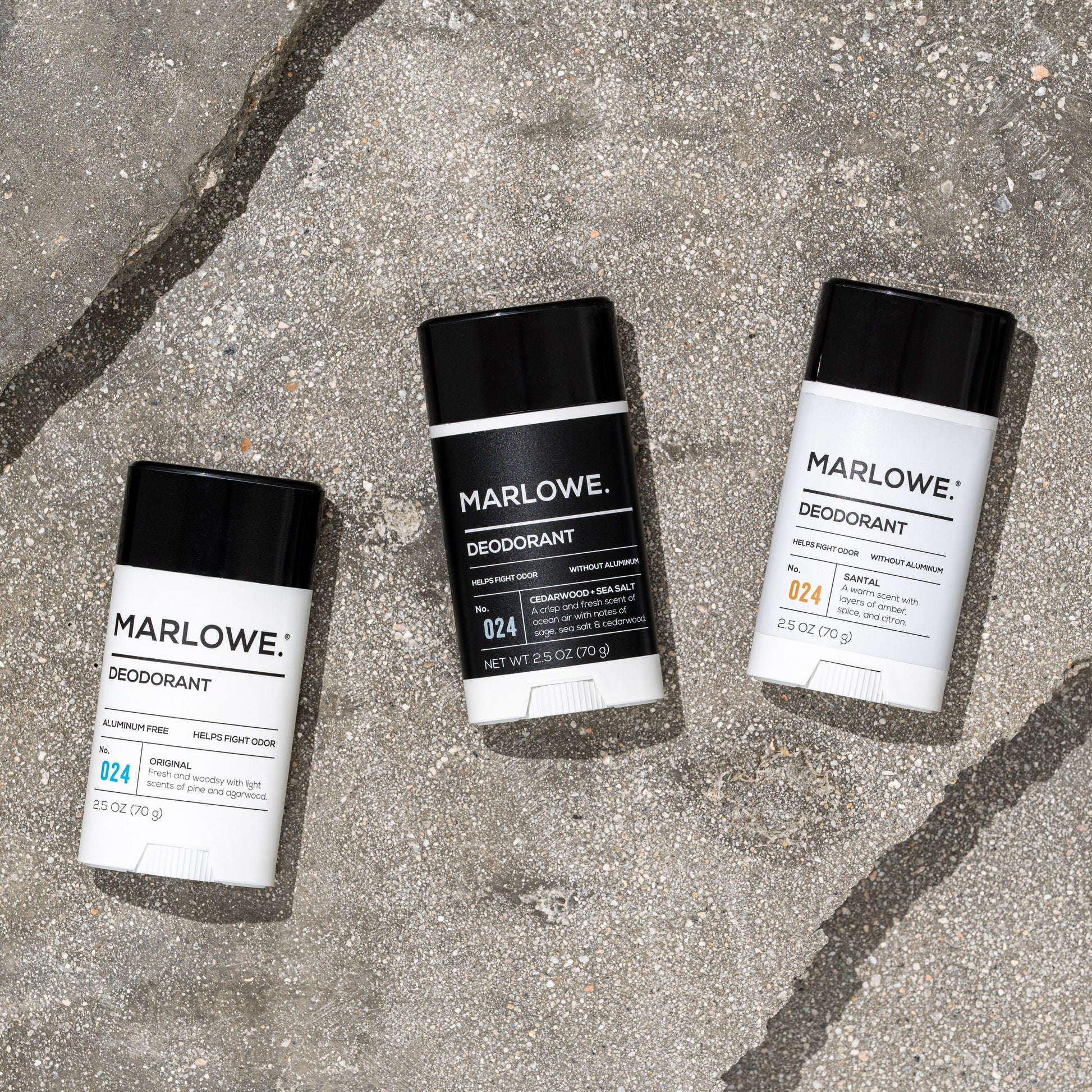 MARLOWE. No. 024 Original, Santal & Cedarwood + Sea Salt Deodorant