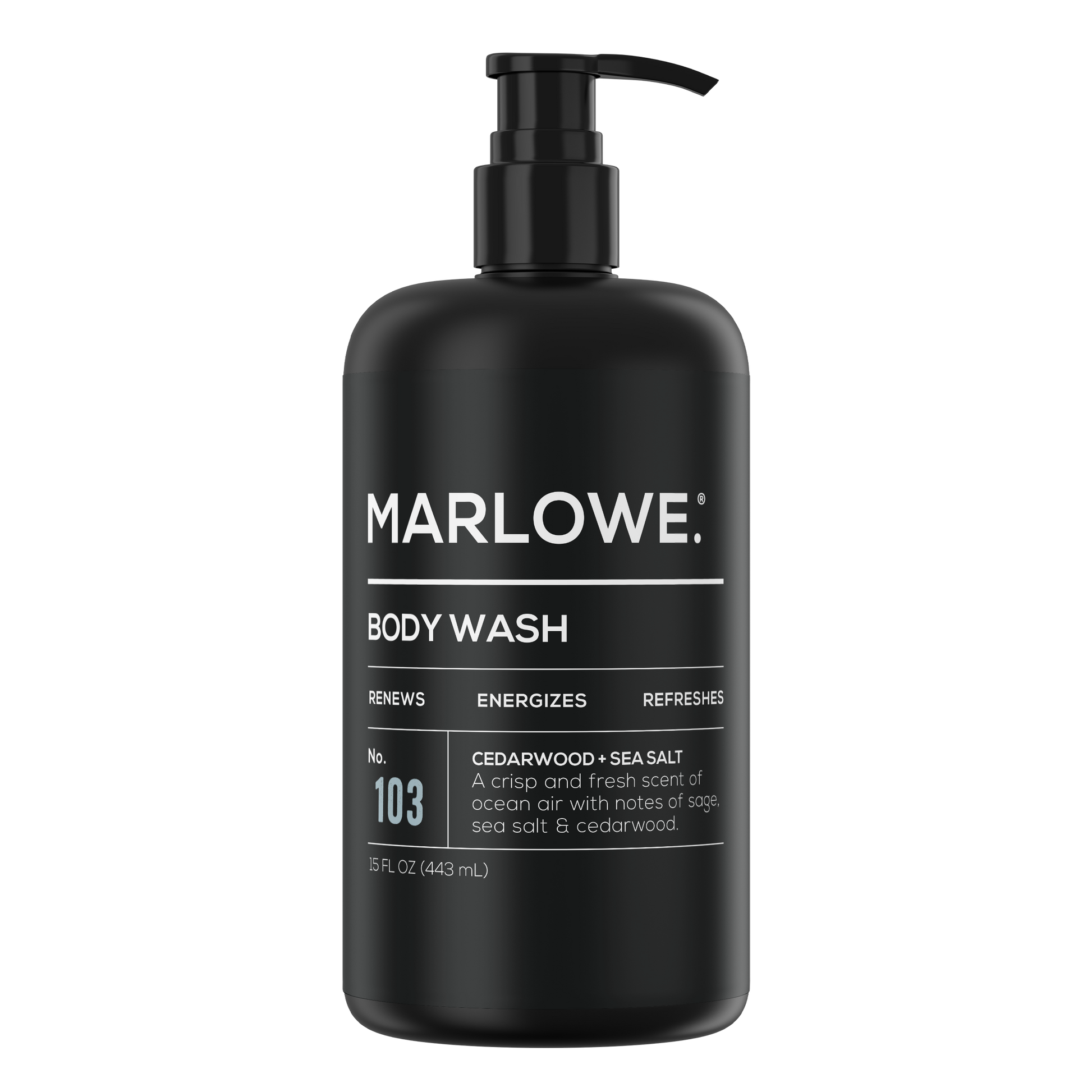 MARLOWE. No. 103 Cedarwood + Sea Salt Body Wash