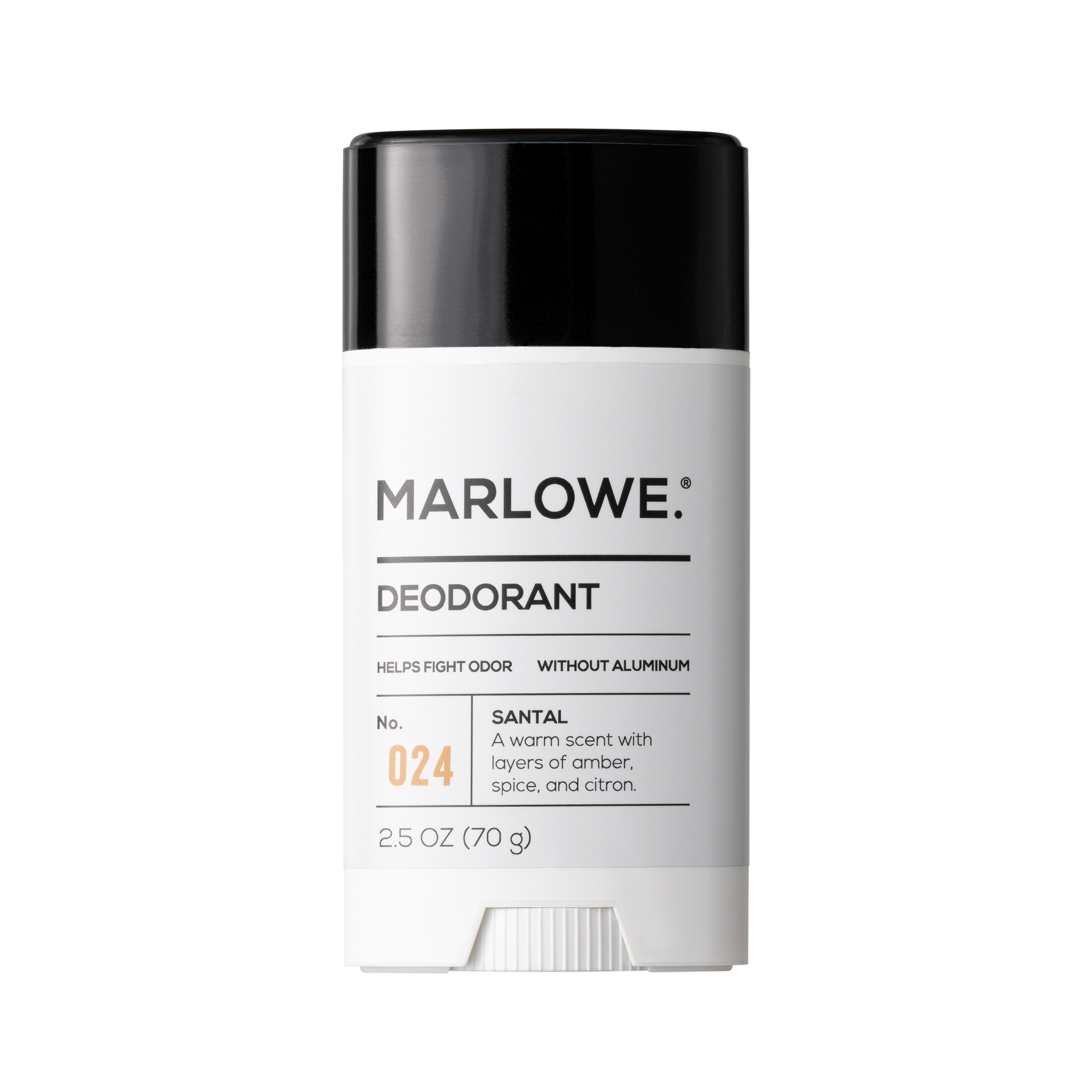 MARLOWE. No. 024 Men's Santal Deodorant - Front Detail