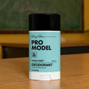 Marlowe Danny Pro Model deodorant stick, natural scent, with silver design, shown in a close-up shot.