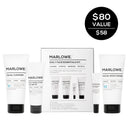 MARLOWE Face Essentials Set with skincare products in a sleek, minimalist set for daily facial care.