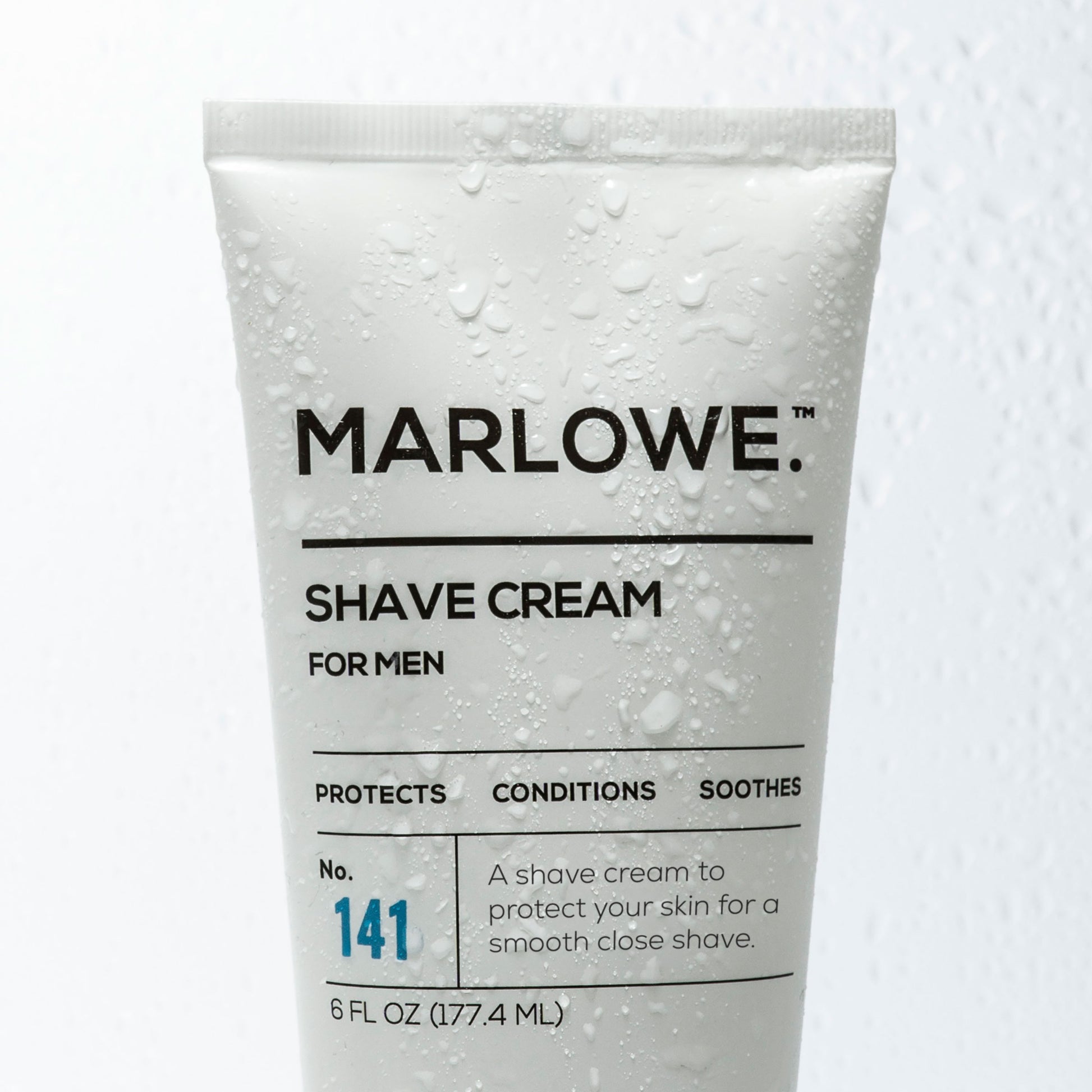 MARLOWE. Men's Shave Cream 6 oz. - Front Detail