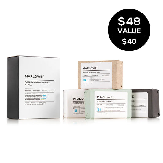 Marlowe. Soap Bar Discovery Set featuring four assorted soap bars in a stylish arrangement.