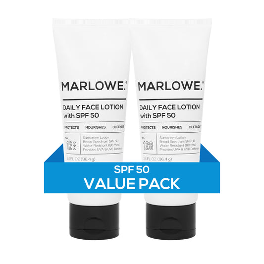 MARLOWE. No. 128 Daily Face Lotion with SPF 50 — 2-Pack