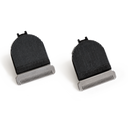 Set of two MARLOWE hair trimmer blades showing sharp cutting edges and metal construction for precise grooming.