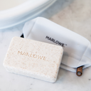 MARLOWE soap bar travel case in black, compact accessory with secure lid for carrying soap bars during travel.
